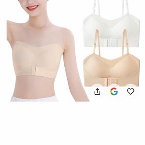 Teen Girls strapless, seamless, bandeau bra   2 pack